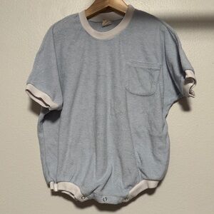 Light Blue toddler kids bubble romper